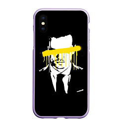 Чехол iPhone XS Max матовый Sherlock, цвет: 3D-светло-сиреневый