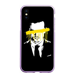 Чехол iPhone XS Max матовый Sherlock, цвет: 3D-сиреневый