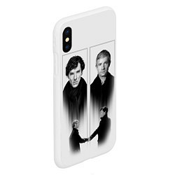 Чехол iPhone XS Max матовый Sherlock, цвет: 3D-белый — фото 2