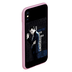 Чехол iPhone XS Max матовый Sherlock, цвет: 3D-розовый — фото 2