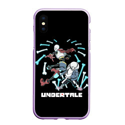 Чехол iPhone XS Max матовый UNDERTALE, цвет: 3D-сиреневый