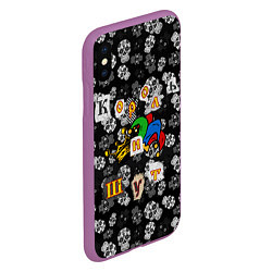 Чехол iPhone XS Max матовый Король и Шут, цвет: 3D-фиолетовый — фото 2