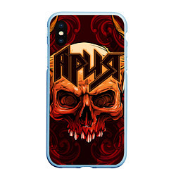 Чехол iPhone XS Max матовый Ария, цвет: 3D-голубой