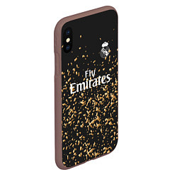 Чехол iPhone XS Max матовый Real Madrid 4-th 19-20, цвет: 3D-коричневый — фото 2