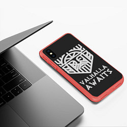 Чехол iPhone XS Max матовый Valhalla awalts, цвет: 3D-красный — фото 2