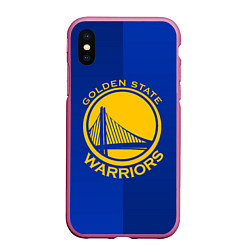 Чехол iPhone XS Max матовый GOLDEN STATE WARRIORS, цвет: 3D-малиновый