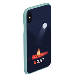 Чехол iPhone XS Max матовый Rust, цвет: 3D-мятный — фото 2