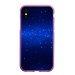 Чехол iPhone XS Max матовый BLUE STARRY SKY, цвет: 3D-фиолетовый