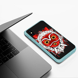 Чехол iPhone XS Max матовый Принцесса Мононоке, цвет: 3D-мятный — фото 2