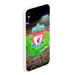 Чехол iPhone XS Max матовый FC Liverpool, цвет: 3D-белый — фото 2