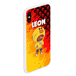 Чехол iPhone XS Max матовый BRAWL STARS SALLY LEON, цвет: 3D-белый — фото 2