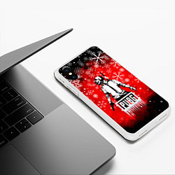 Чехол iPhone XS Max матовый PUBG, цвет: 3D-белый — фото 2