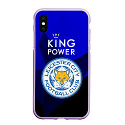 Чехол iPhone XS Max матовый Leicester City, цвет: 3D-сиреневый