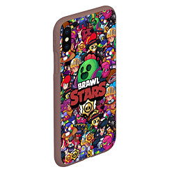 Чехол iPhone XS Max матовый BRAWL STARS SPIKE, цвет: 3D-коричневый — фото 2