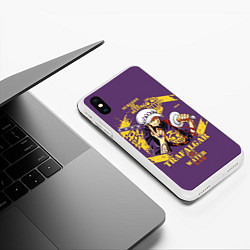 Чехол iPhone XS Max матовый One Piece Trafalgar, цвет: 3D-белый — фото 2