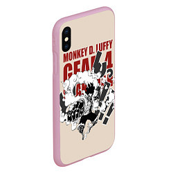 Чехол iPhone XS Max матовый One Piece, цвет: 3D-розовый — фото 2