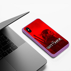 Чехол iPhone XS Max матовый THE WITCHER, цвет: 3D-фиолетовый — фото 2