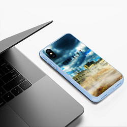 Чехол iPhone XS Max матовый STALKER 2Чернобыль, цвет: 3D-голубой — фото 2