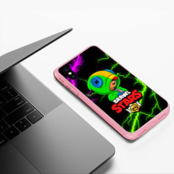 Чехол iPhone XS Max матовый BRAWL STARS LEON, цвет: 3D-баблгам — фото 2