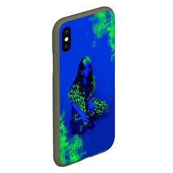 Чехол iPhone XS Max матовый Billie Eilish, цвет: 3D-темно-зеленый — фото 2