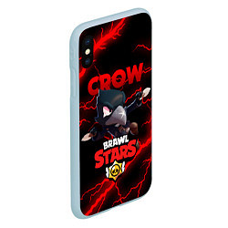 Чехол iPhone XS Max матовый BRAWL STARS CROW, цвет: 3D-голубой — фото 2