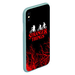 Чехол iPhone XS Max матовый STRANGER THINGS, цвет: 3D-мятный — фото 2