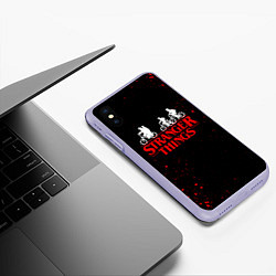 Чехол iPhone XS Max матовый STRANGER THINGS, цвет: 3D-светло-сиреневый — фото 2