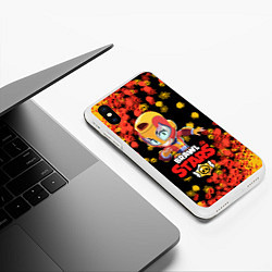 Чехол iPhone XS Max матовый BRAWL STARS MAX, цвет: 3D-белый — фото 2