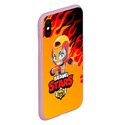 Чехол iPhone XS Max матовый BRAWL STARS MAX, цвет: 3D-розовый — фото 2