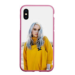 Чехол iPhone XS Max матовый BILLIE EILISH, цвет: 3D-малиновый