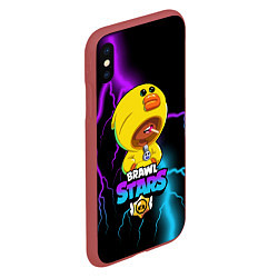 Чехол iPhone XS Max матовый Brawl Stars SALLY LEON, цвет: 3D-красный — фото 2