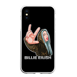 Чехол iPhone XS Max матовый BILLIE EILISH, цвет: 3D-белый