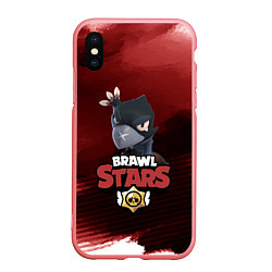 Чехол iPhone XS Max матовый BRAWL STARS CROW, цвет: 3D-баблгам