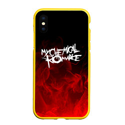 Чехол iPhone XS Max матовый My Chemical Romance, цвет: 3D-желтый
