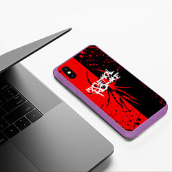 Чехол iPhone XS Max матовый My Chemical Romance, цвет: 3D-фиолетовый — фото 2