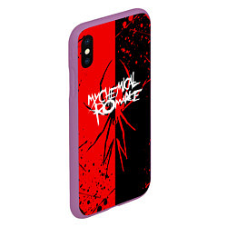 Чехол iPhone XS Max матовый My Chemical Romance, цвет: 3D-фиолетовый — фото 2