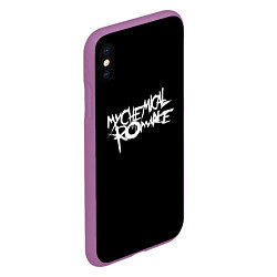 Чехол iPhone XS Max матовый My Chemical Romance spider, цвет: 3D-фиолетовый — фото 2