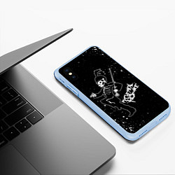 Чехол iPhone XS Max матовый My Chemical Romance, цвет: 3D-голубой — фото 2