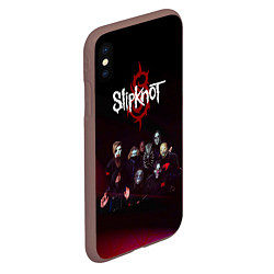 Чехол iPhone XS Max матовый Slipknot, цвет: 3D-коричневый — фото 2