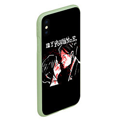 Чехол iPhone XS Max матовый My Chemical Romance, цвет: 3D-салатовый — фото 2