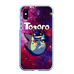 Чехол iPhone XS Max матовый Totoro, цвет: 3D-голубой