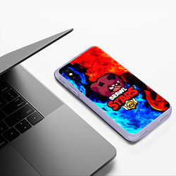 Чехол iPhone XS Max матовый BRAWL STARS NITA, цвет: 3D-светло-сиреневый — фото 2