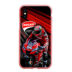 Чехол iPhone XS Max матовый Andrea Dovizioso, цвет: 3D-баблгам