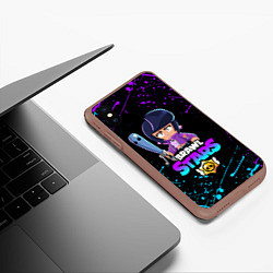 Чехол iPhone XS Max матовый BRAWL STARS BIBI, цвет: 3D-коричневый — фото 2