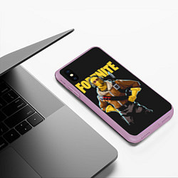 Чехол iPhone XS Max матовый Fortnite, цвет: 3D-сиреневый — фото 2