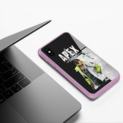 Чехол iPhone XS Max матовый Apex Legends, цвет: 3D-сиреневый — фото 2
