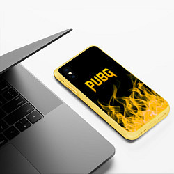 Чехол iPhone XS Max матовый PUBG, цвет: 3D-желтый — фото 2