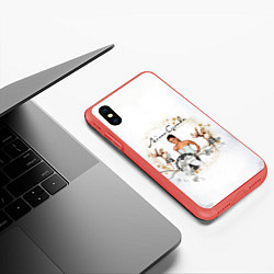 Чехол iPhone XS Max матовый ARIANA GRANDE, цвет: 3D-красный — фото 2
