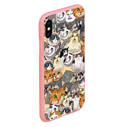 Чехол iPhone XS Max матовый ALL CATS MEMES, цвет: 3D-баблгам — фото 2