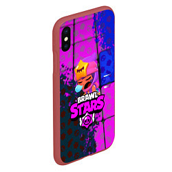 Чехол iPhone XS Max матовый BRAWL STARS СЭНДИ, цвет: 3D-красный — фото 2